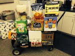 Photo of cart of snacks and beverages