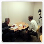 Photo of usability test in progress